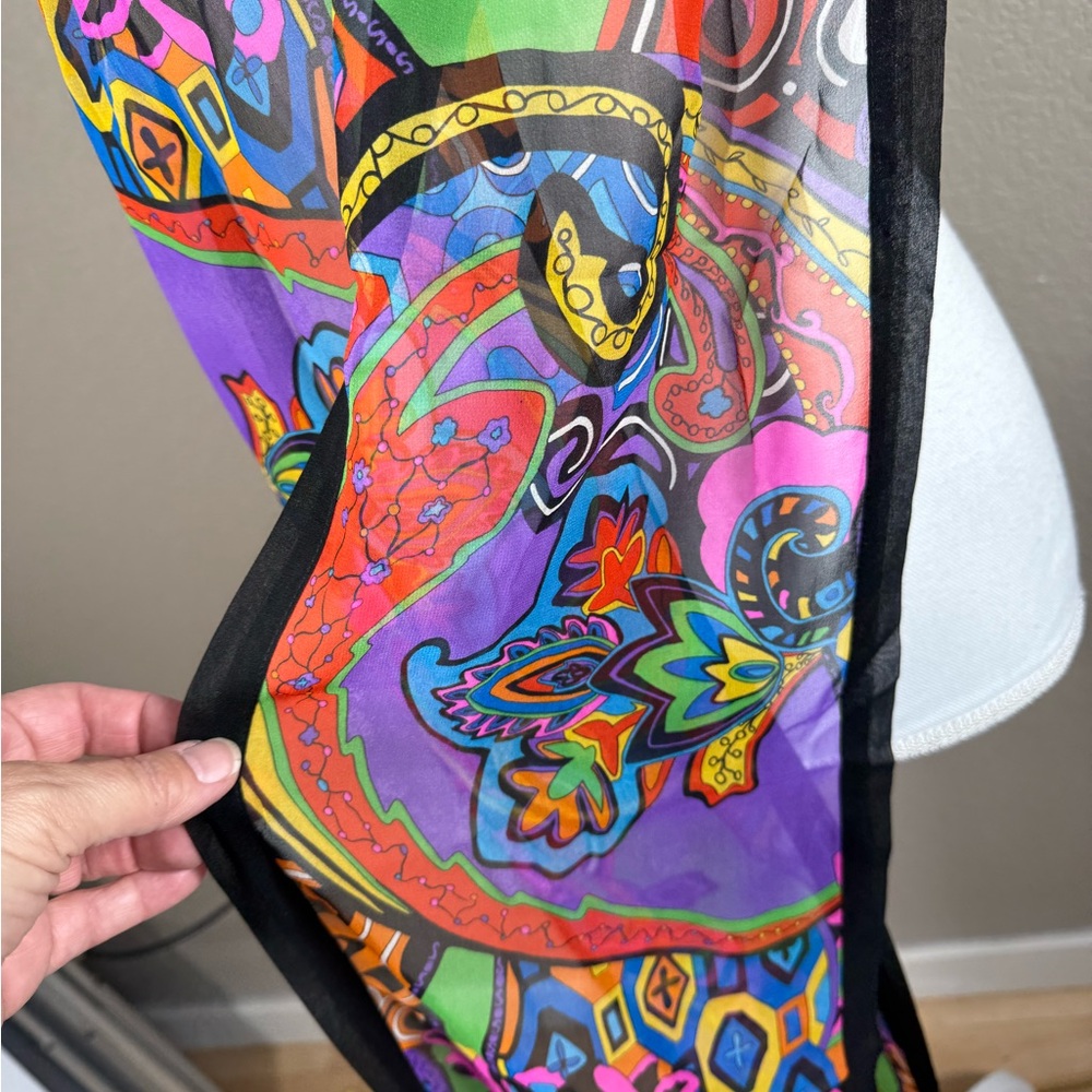 Vibrant Multicolor Patterned Scarf‎ - image 2